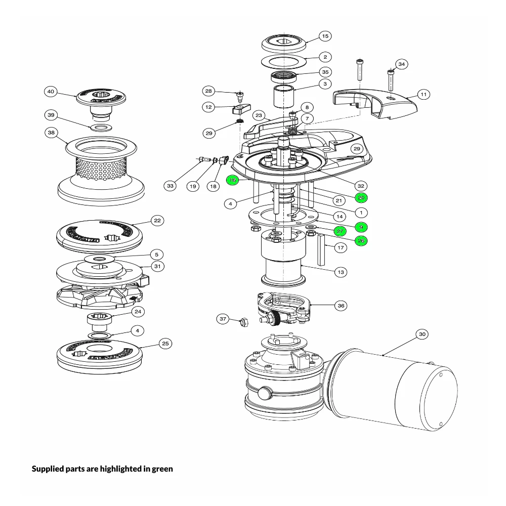 V Series Windlass Mounting Kit - Metric