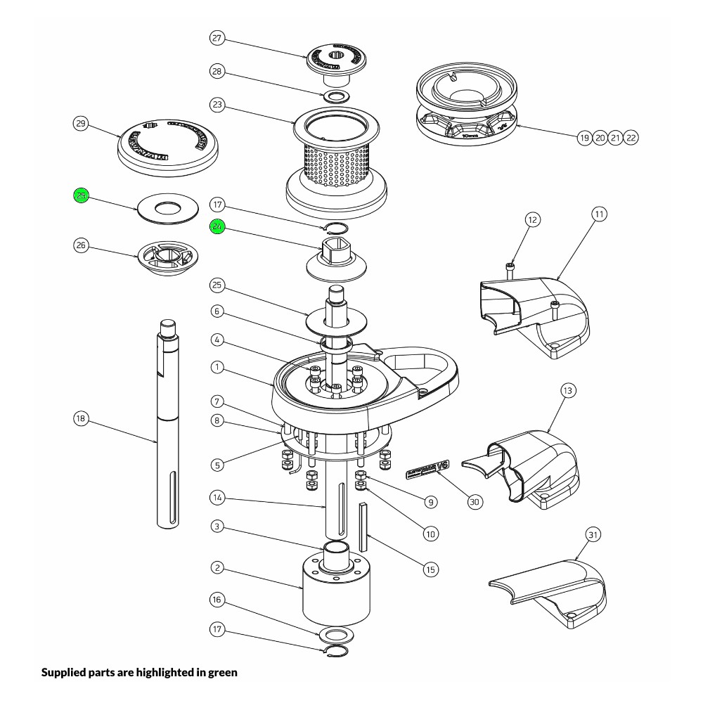 V6 Windlass Cone Kit Gypsy-Drum