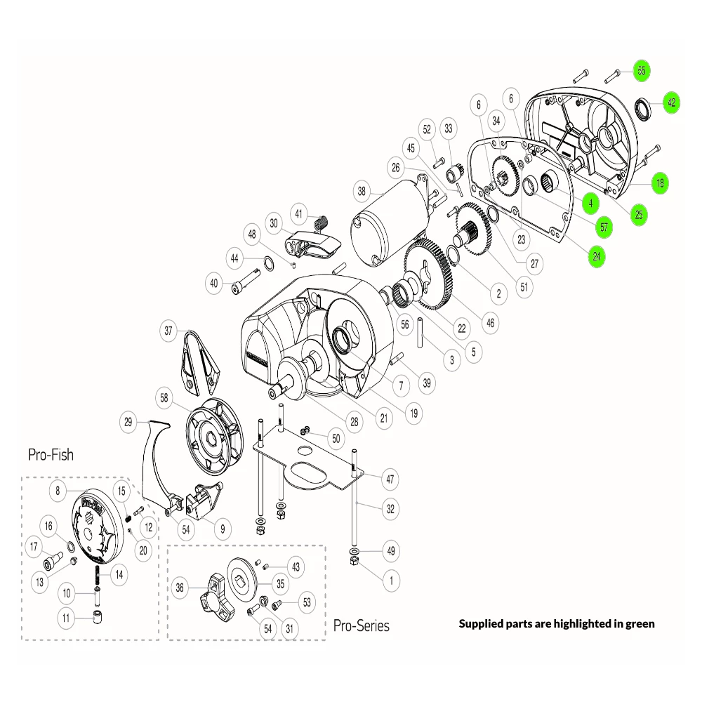 Pro-Series Windlass Gear Train Cover Kit