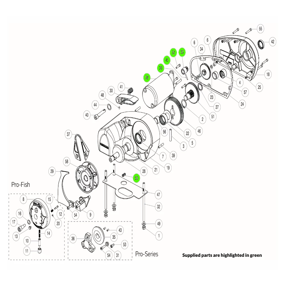 Lewmar Pro-Series Windlass 12V Motor Kit 