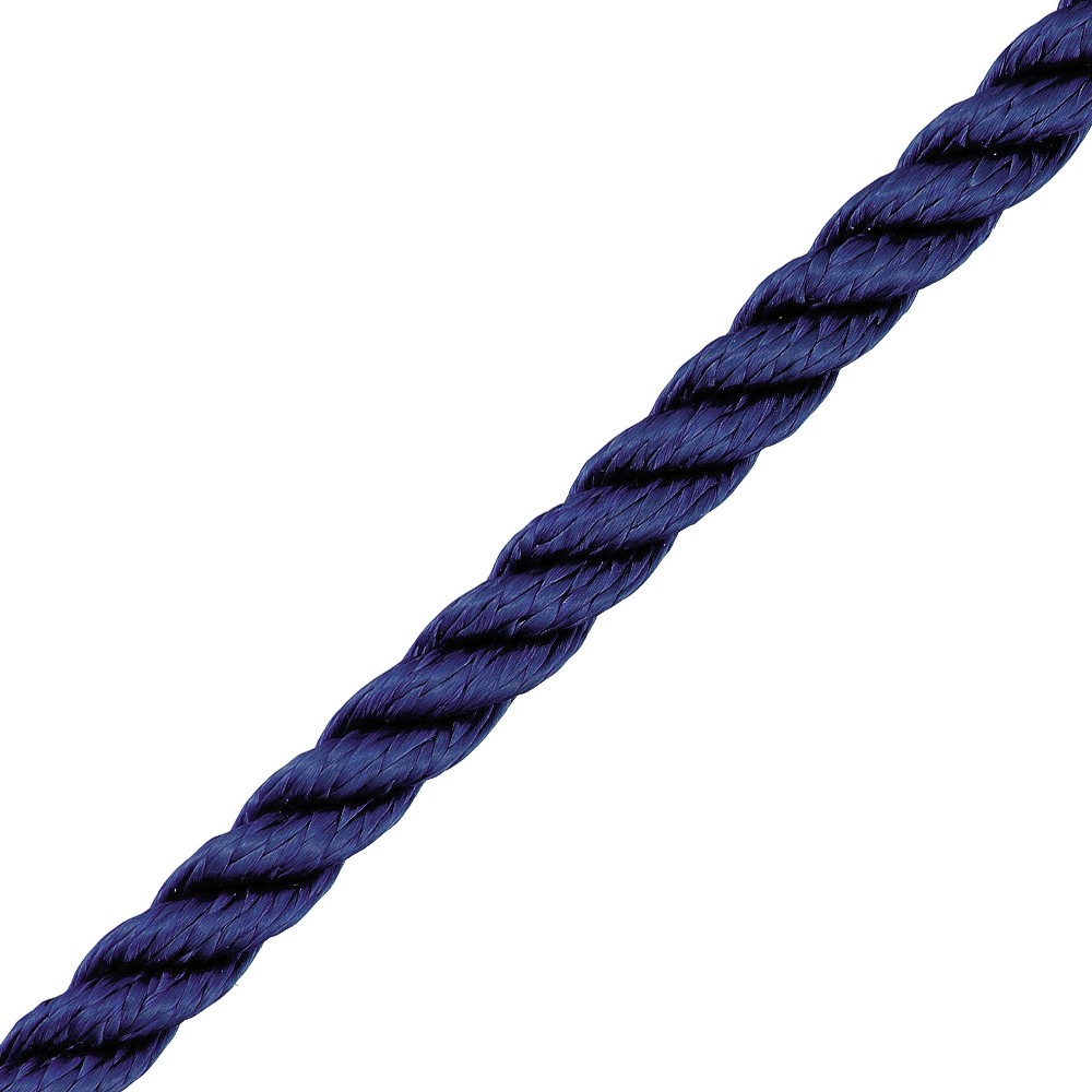 3 Strand Polyester Navy 8mm
