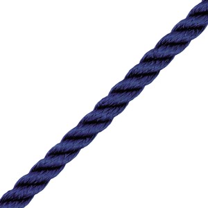 3 Strand Polyester Navy 8mm