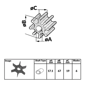 Force 4 Outboard Engine Impeller SUZUKI 361 