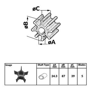 Force 4 Outboard Engine Impeller SUZUKI 393
