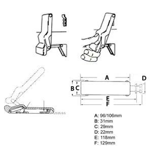 Force 4 Anti-Vibration Rubber Peak Latch 