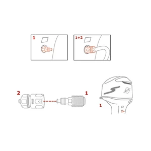 Osculati Motor Flusher Kit - Evinrude (Inc. E-Tec) & Johnson