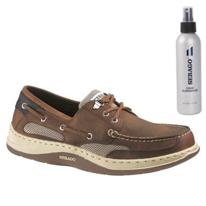 Clovehitch Leather Boat Shoe - Walnut (Brown Cin) UK