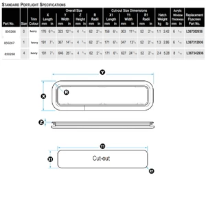 Lewmar Standard Portlight with Ivory Trim 