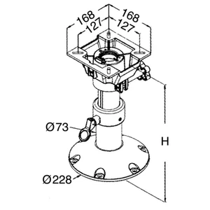 Force 4 Adjustable Height Seat Pedestal