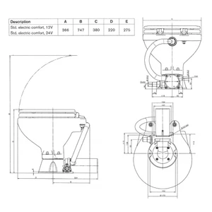 Force 4 Electric Sea Toilet 12V