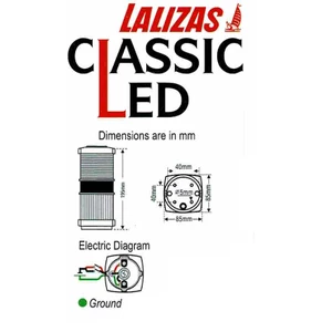 Lalizas LED Tri-Colour/All-Round White Light