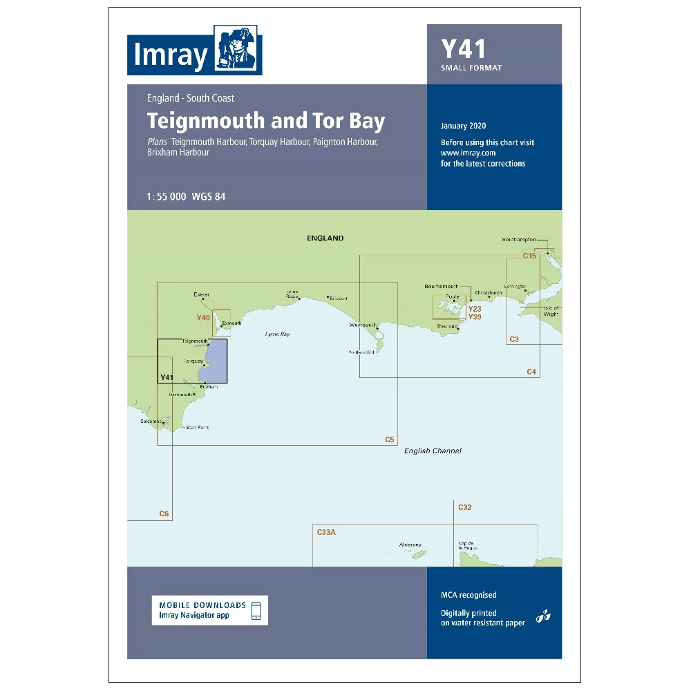 Imray Y41 - Teignmouth and Tor Bay Small Format (Replaces 2300.8)