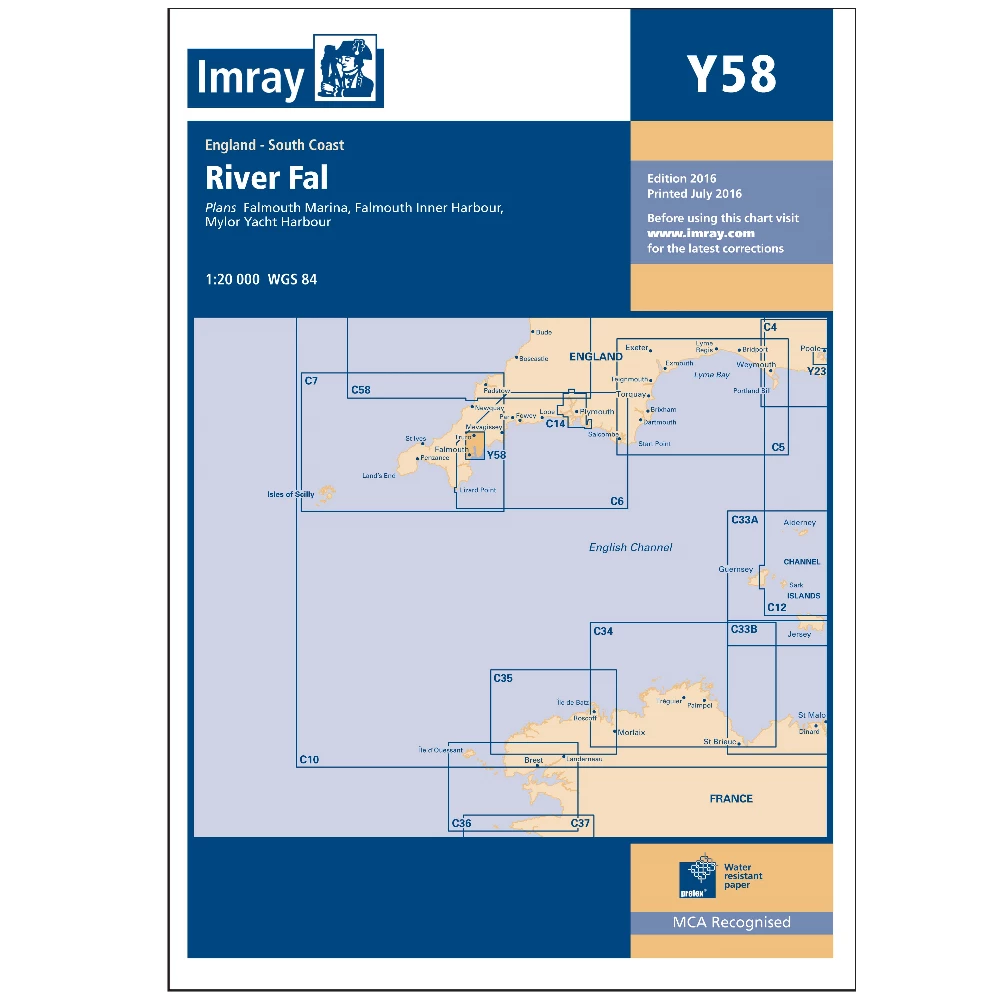Imray Y58 - River Fal - Falmouth to Truro 