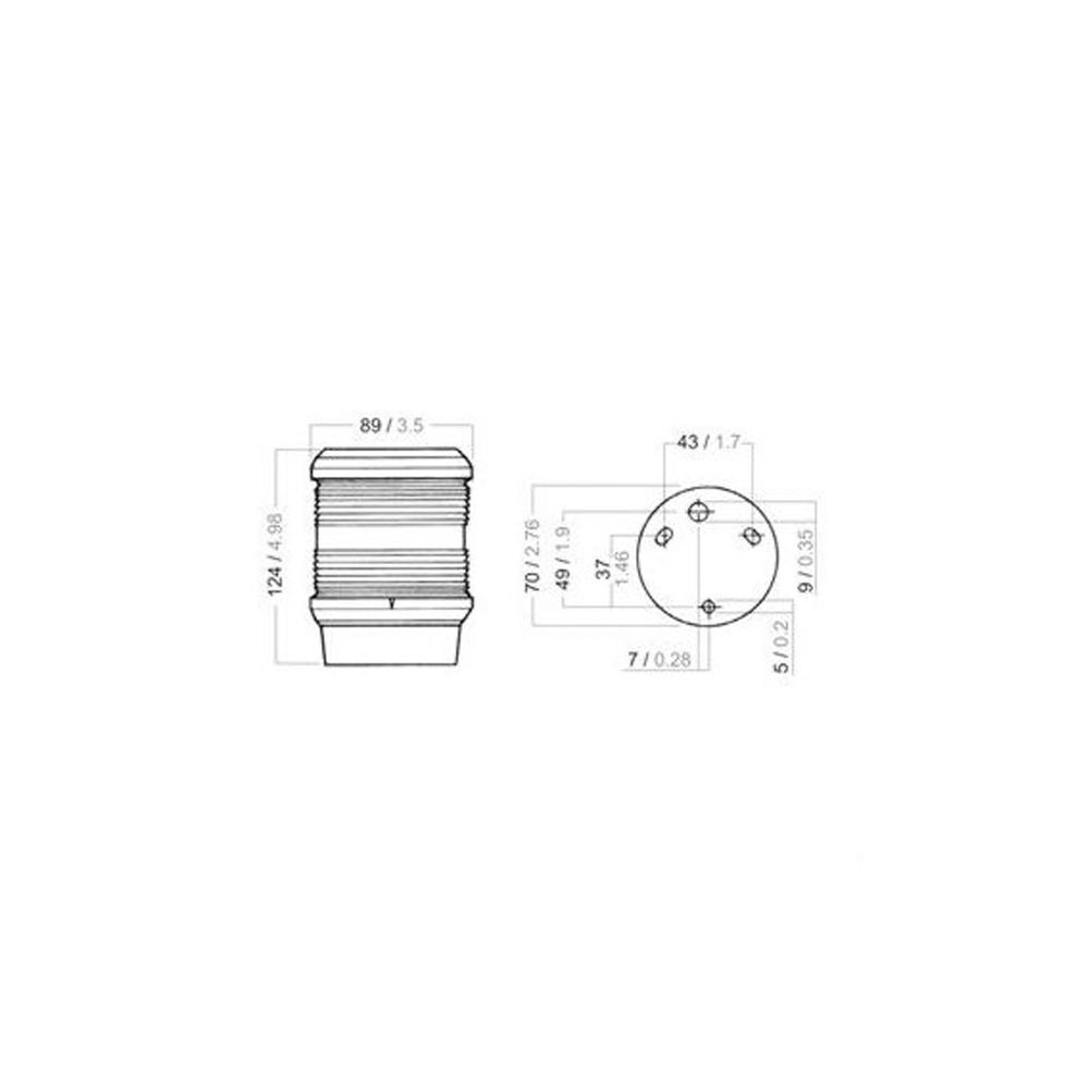 Aquasignal Series 40 All Round White Light (12V Black)