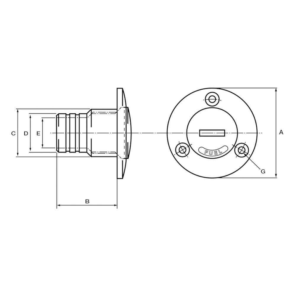 Aluminium Slot Key Deck Filler 40mm