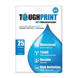 Toughprint Waterproof Paper - Inkjet (25 Pack)
