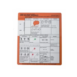 Ocean Safety SOLAS No.2 Card
