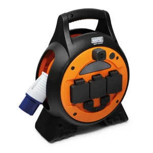 Maypole 15m Roller Mobile Mains Power Unit With LED Light 