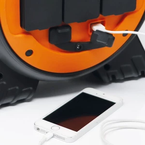 Maypole 15m Roller Mobile Mains Power Unit With LED Light 