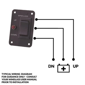 Force 4 Windlass Up/Down Toggle Switch Panel 