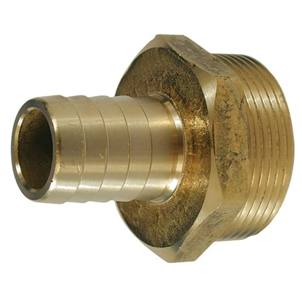 DZR CONNECTOR 1"BSP - 3/4" HOSE