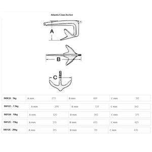 Lalizas Atlantic Claw Anchor Galvanised Steel 
