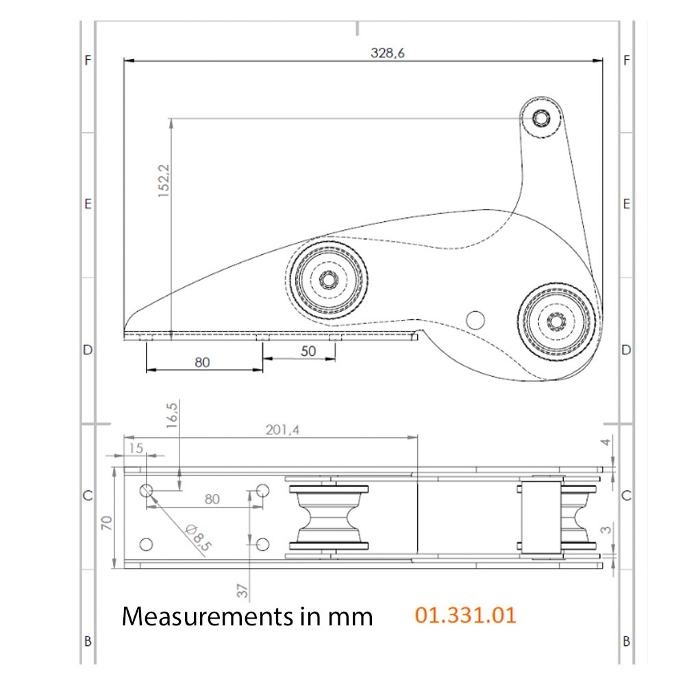 Stainless Steel Hinged Bow Roller
