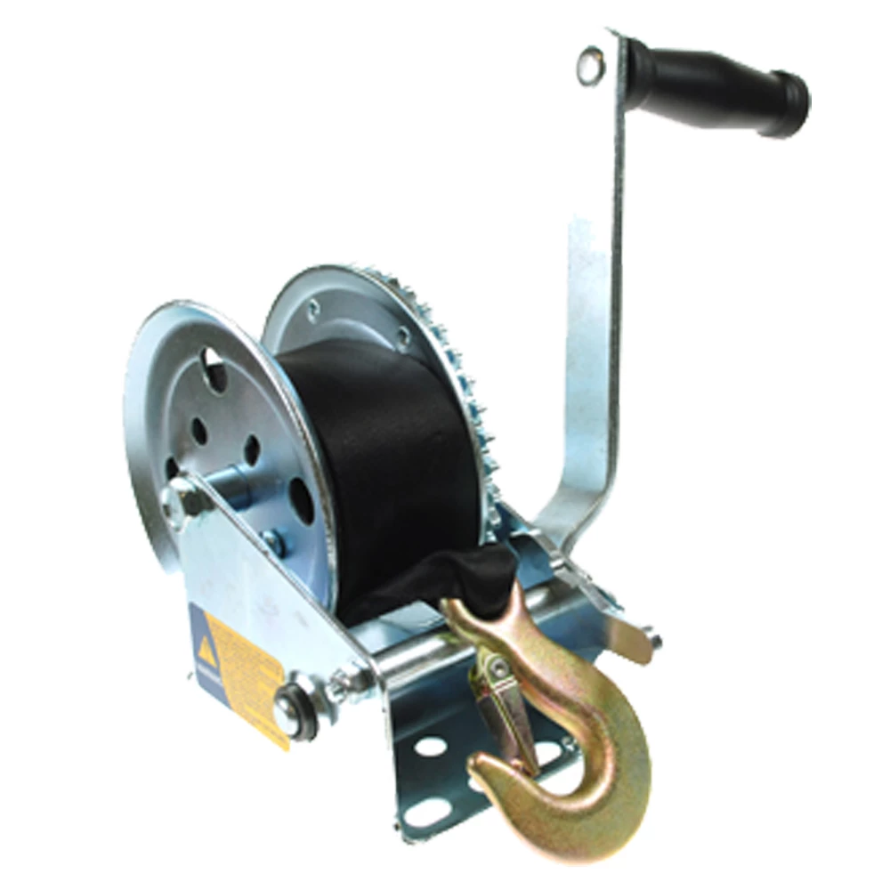 Trailer Winch With Strap and Hook