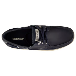 Sebago Men's Clovehitch Leather Boat Shoe - Navy UK 