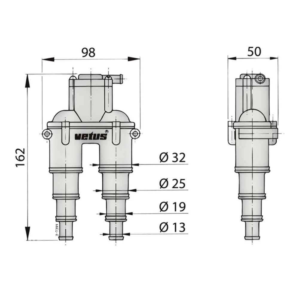 Exhaust Airvent with Hose & Skin Fitting