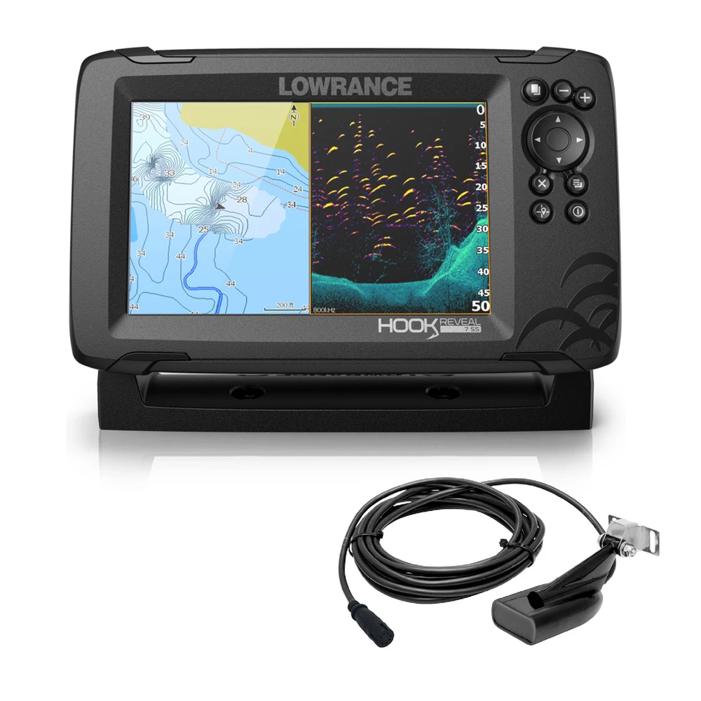 Lowrance Hook Reveal 7 83_200 HDI Chartplotter Fishfinder Combo 