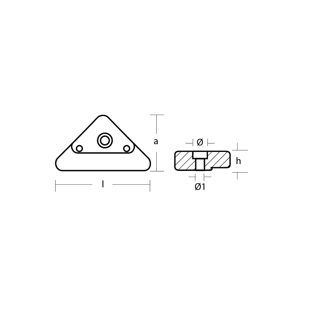 Anode Volvo Triangle - Zinc