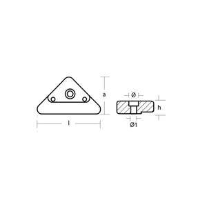 Tecnoseal Anode Volvo Triangle - Zinc 