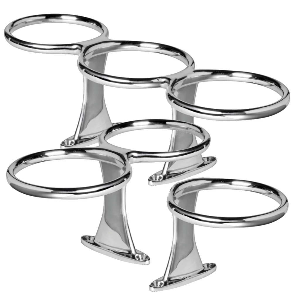 Force 4 Bottle & Can Holder Stainless Steel - Screw Fixing 