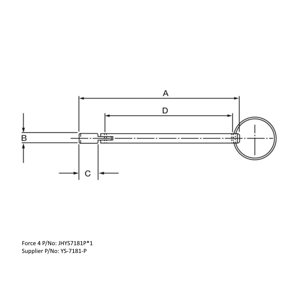Drop Nose Pin Aluminium 115mm