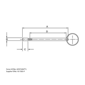 Drop Nose Pin Aluminium 115mm