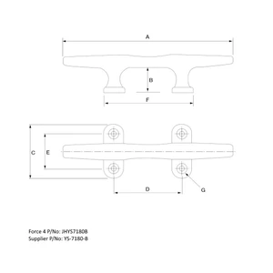 YS OPEN BASE CLEATS 165mm 