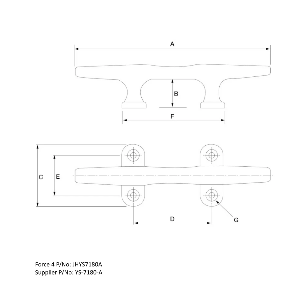 OPEN BASE CLEATS 140mm