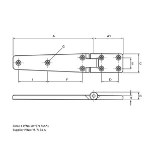 Alloy Hinge 152mm