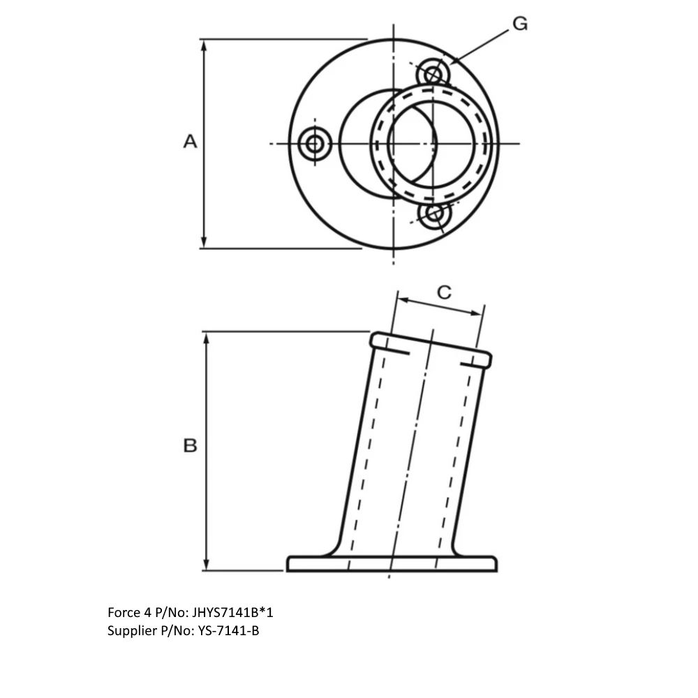 Flag Staff Base 19mm