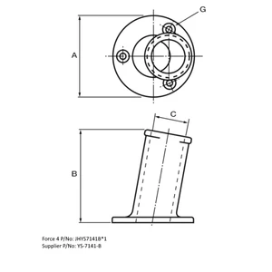 YS Flag Staff Base 19mm 