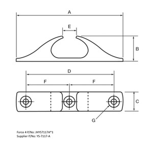 Straight Fairlead 145mm