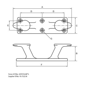 Raked Bollard 175mm 