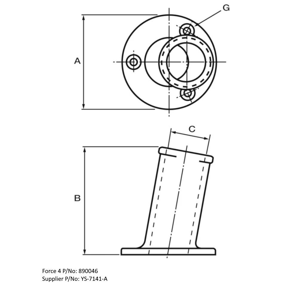 25mm Flag Staff Mount