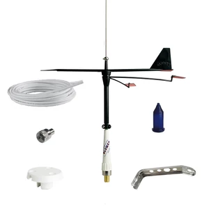 Glomex 0.9m Masthead S/Steel Whip Kit With Wind Indicator