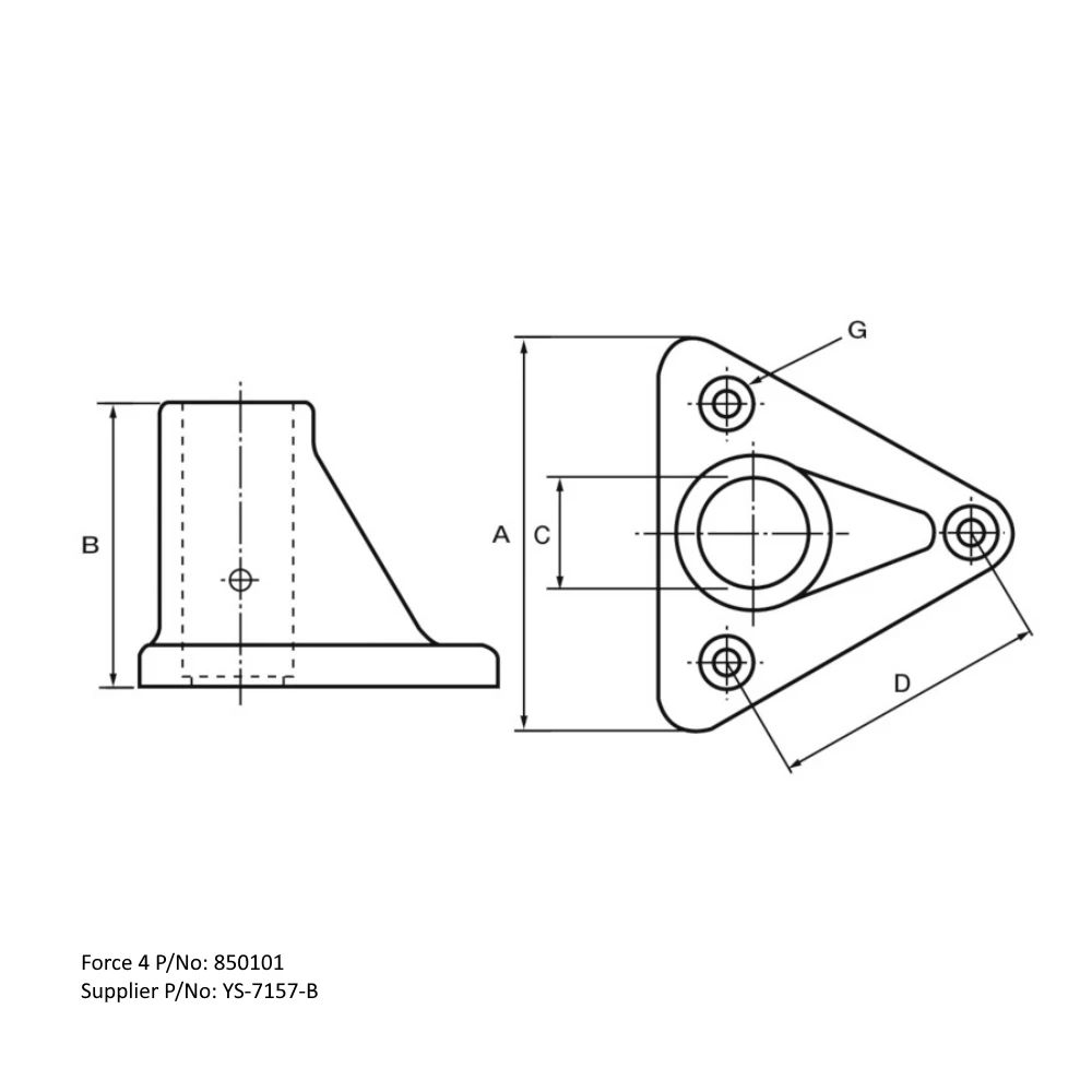Stanchion Base with Buttress