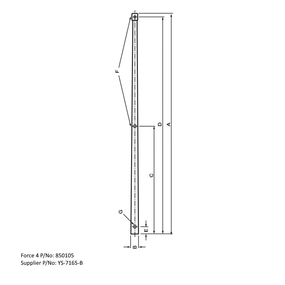 Tapered Stanchion 635mm
