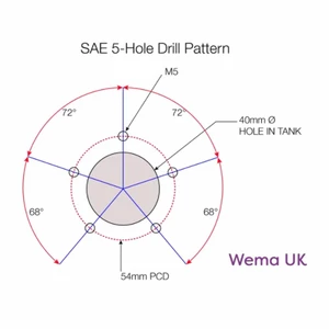 Wema Fuel Sender S5 45cm European 