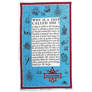 Nauticalia Galley Cloth - Why is a Ship Called She 