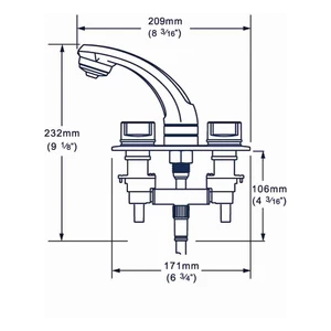 Whale Mixer Combo (White) 1/2” NPT 
